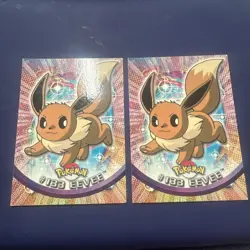 EEVEE #133 Pokemon Card TCG Topps TV Animation both (SET OF 2) - Image 1