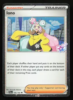 Iono 185/193 Cosmos Holo Tournament Collection Promo Pokemon Card - Image 1