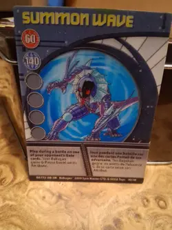 BAKUGAN CARD - SUMMON WAVE - LENTICULAR 3D HOLO - BATTLE BRAWLERS BA172-AB-SM - Image 1