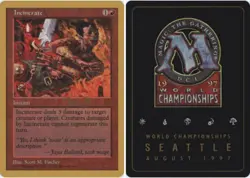 4x Incinerate - Jakub Slemr - 1997 ~ Moderately Played World Championship A MTG - Image 1