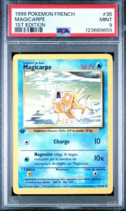 PSA 9 1999 POKEMON FRENCH | 1ST EDITION MAGICARPE (MAGIKARP) 35 - Image 3
