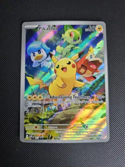 Pokemon TCG Pokemon Pikachu Holo 027 Elite Trainer Box Promo Illustration Rare - Image 1
