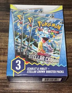 Pokemon Scarlet & Violet Stellar Crown 3 Booster Pack Box New Factory Sealed - Image 1
