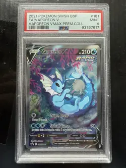Pokemon Alt Art Vaporeon v SWSH181 Black Star Promo Holo PSA 9 - Image 1