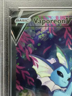 Pokemon Alt Art Vaporeon v SWSH181 Black Star Promo Holo PSA 9 - Image 3