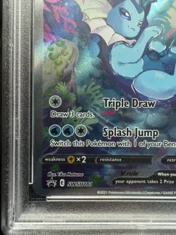 Pokemon Alt Art Vaporeon v SWSH181 Black Star Promo Holo PSA 9 - Image 5