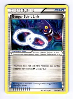 Gengar Spirit Link XY - Phantom Forces #95 (2014) Uncommon NM Pokemon - Image 1