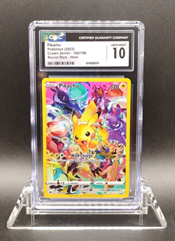 Pokemon Pikachu 160/159 Crown Zenith (CGC 10) Secret Rare Holo 2023 - Image 1