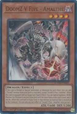 YuGiOh DoomZ V Five - Amalthe Ultra Rare 1st Edition NM (DOOD) - Image 1