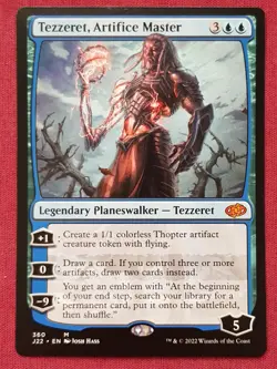 Magic The Gathering JUMPSTART 2022 TEZZERET ARTIFICE MASTER blue card MTG - Image 1