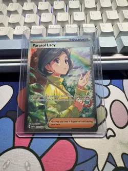 Parasol Lady 255/182SV04: Paradox Rift Holo Sir Pokemon TCG Card NM Condition - Image 1