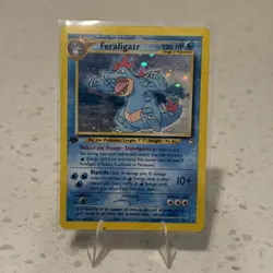 Pokemon TCG Feraligatr Neo Genesis Holo Card 5/111 1st Edition Rare - Image 1