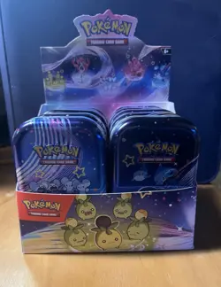 Pokemon Paldean Fates EMPTY Mini Tins (x10) w/Display Complete Art Series Set - Image 1