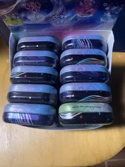 Pokemon Paldean Fates EMPTY Mini Tins (x10) w/Display Complete Art Series Set - Image 5