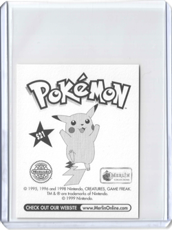 Pokemon- 1999 Merlin Eevee Prism Sticker S21 - Image 2
