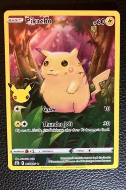 Pokemon TCG Pikachu 5/25 - Celebrations Full Art Holo 25th Anniversary - Image 1