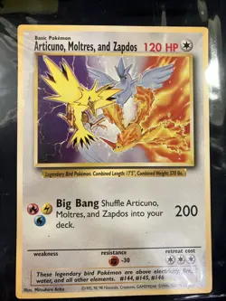Pokemon Articuno, Moltres, and Zapdos Warner Bros Promo Jumbo Oversized Card MP - Image 1