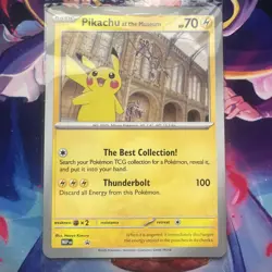 Pikachu At The Museum, Pokemon X Natural History Museum Jumbo Promo Pokemon Card - Image 1