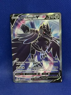 2021 Pokemon Battle Styles Corviknight V Full Art Holo Ultra Rare 156/163 NM/M - Image 1