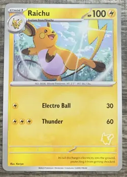 Raichu Pikachu Stamp My First Battle Pokemon TCG LP - Image 1