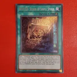 Yugioh WANTED: Seeker Of Sinful Spoils AGOV-EN054 1st Edition - Image 1