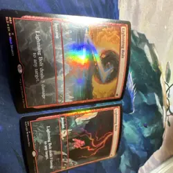Magic The Gathering Lightning Bolt SLD Foil 083 084 2020 Lot 2 Cards - Image 1