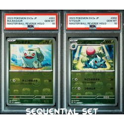 PSA 10 Bulbasaur Ivysaur Master Ball Reverse Holo 151 Pokemon Card Japanese #A95 - Image 1