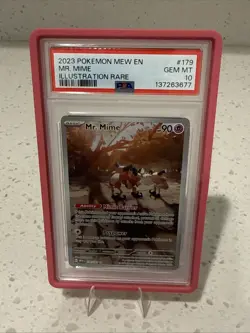 Pokemon TCG Mr. Mime Scarlet & Violet Holo Illustration Card 179/165 PSA 10 - Image 1