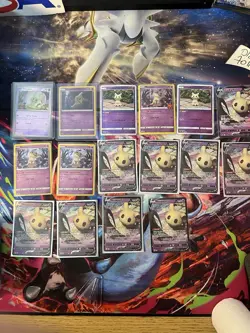 Pokemon TCG Mimikyu promo & Mimikyu V Basic V Regular Finish 16 Card Lot - Image 1