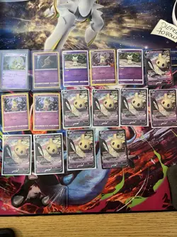 Pokemon TCG Mimikyu promo & Mimikyu V Basic V Regular Finish 16 Card Lot - Image 2