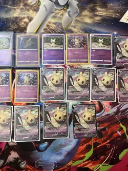 Pokemon TCG Mimikyu promo & Mimikyu V Basic V Regular Finish 16 Card Lot - Image 5