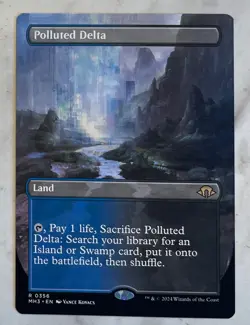 MTG— MH3 Polluted Delta (Borderless) Modern Horizons 3 Rare Non Foil #0356 NM-MT - Image 1