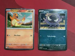 Pokemon TCG Charmander 020/217 & Gastly 123/217 Cosmo Holo Promo Ascended Heroes - Image 1