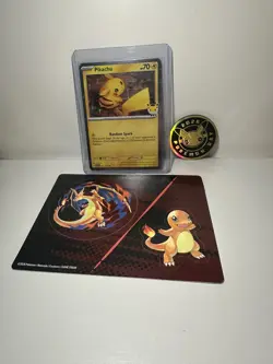 Pikachu 051 /162 Stamped 2026 Pokemon Day Promo TCG -NM with stickers & Coin - Image 1