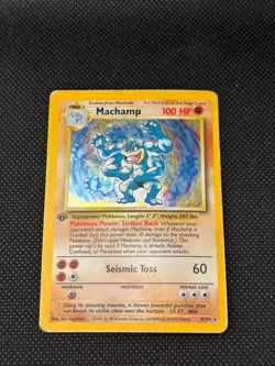 POKEMON MACHAMP 8/102 BASE SET HOLO FIRST EDITION - HP - Image 1