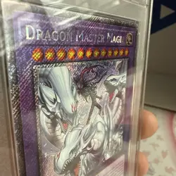 YuGiOh! PSA 9 Dragon Master Magia Platinum Secret Rare RA04-EN055 - Image 3