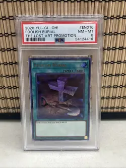 PSA 8 Foolish Burial Ultra Rare The Lost Art Promotion #EN016 Yu-Gi-Oh! - Image 1