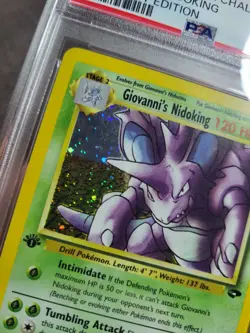 PSA 7 1st Edition Giovanne's Nidoking Gym Challenge 7/132 Pokemon Card - Image 3