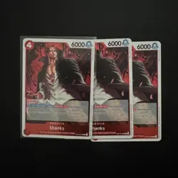 3X One Piece CCG Shanks Legacy Of The Master R Foil Card OP12-008 NM - Image 1