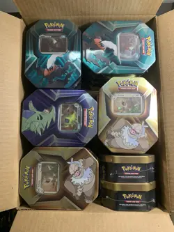 17 Pokemon Cards - Darkrai, Tyranitar, Slaking Triple Whammy Tin Factory Sealed - Image 2