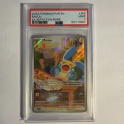 Minun 194/182 Paradox Rift Holo Illustration Rare Pokemon Card PSA 9 Mint - Image 1