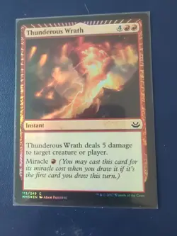 1x Foil Thunderous Wrath (113) Modern Masters 2017 LP MTG Magic the Gathering x1 - Image 1