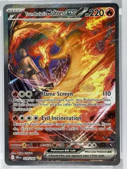 2025 Pokemon DRI EN Rocket's Moltres ex Special Illustration RARE #229 PSA 7 - Image 2