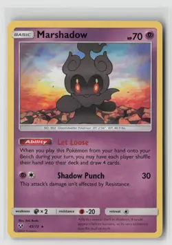 MARSHADOW 45/73 SHINING LEGENDS HOLO RARE POKEMON TCG NM - Image 1