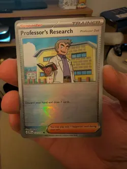 Pokemon Professor's Research 122/131 Pokeball Reverse Holo Prismatic Evolutions - Image 1