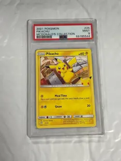 2021 POKEMON MCDONALD'S COLLECTION PIKACHU #25 PSA 9 MINT. - Image 1