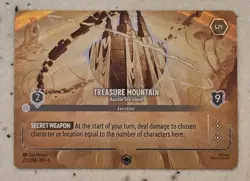 Disney Lorcana Azurite Sea Treasure Mountain 222/204 Enchanted Azurite Sea FA - Image 1