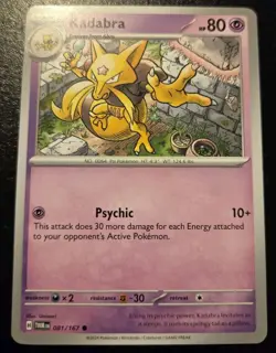 Kadabra 081/167 Common Scarlet & Violet: Twilight Masquerade Pokemon TCG - Image 1