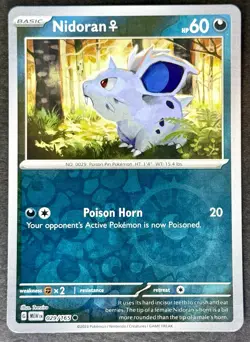 Nidoran Female 29/165 Reverse Holo Scarlet & Violet 151 Pokemon Card NM+ - Image 1