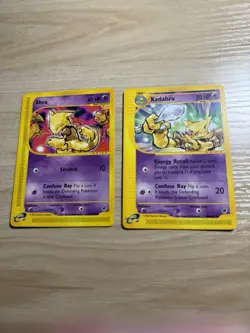 Pokemon Kadabra 84/165 LP & Abra 93/165 LP WoTC Vintage Expedition Base Set - Image 1